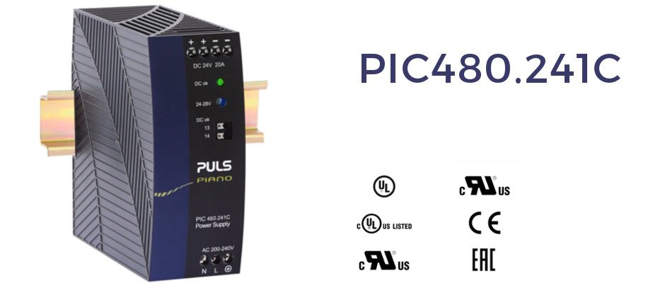 Read more about the article Power supply PIC480.241C: 24V, 20A